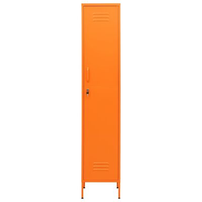 vidaXL Uzamykatelná skříň oranžová 35 x 46 x 180 cm ocel
