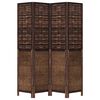 vidaXL Paraván 4dílný tmavě hnědý masivní dřevo pavlovnie