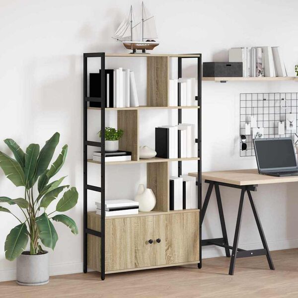 vidaXL Knihovna Sonoma dub 80 x 30 x 155,5 cm kompozitn&iacute; dřevo