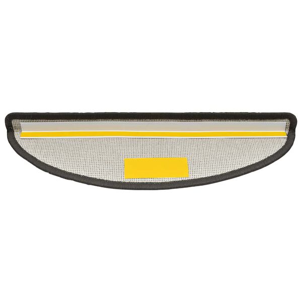 vidaXL Schodové rohože 30 ks 56 x 17 x 3 cm tmavě šedé, půlkulaté