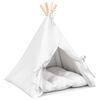 vidaXL Pet teepee s pol&scaron;t&aacute;řem B&iacute;l&aacute; 50 x 50 x 60 cm Polyester