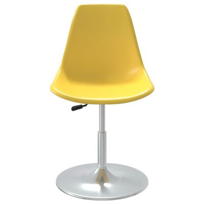 vidaXL Otočné jídelní židle 4 ks žluté PP