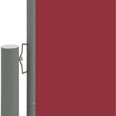 vidaXL Zatahovací boční markýza červená 220 x 600 cm