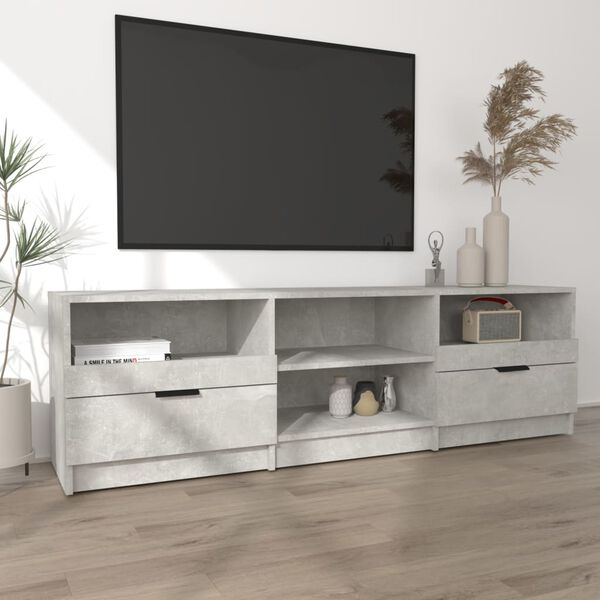 vidaXL TV skř&iacute;ňka betonově &scaron;ed&aacute; 150 x 33,5 x 45 cm kompozitn&iacute; dřevo
