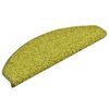 vidaXL Schodové rohože 15 ks 65 x 21 x 4 cm zelené, půlkulaté, velké