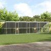 vidaXL Ps&iacute; kennel s &uacute;loži&scaron;těm 4 pcs Stř&iacute;brn&aacute; 8 x 2 x 2 m Ocel