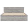 vidaXL Rám postele s čelem šedý sonoma 150 x 200 cm