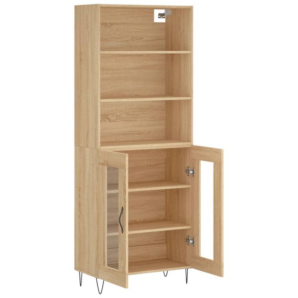 vidaXL Skř&iacute;ň highboard dub sonoma 69,5 x 34 x 180 cm kompozitn&iacute; dřevo