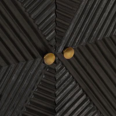 vidaXL Příborník černý 55x30x76 cm masivní mangovníkové dřevo a železo