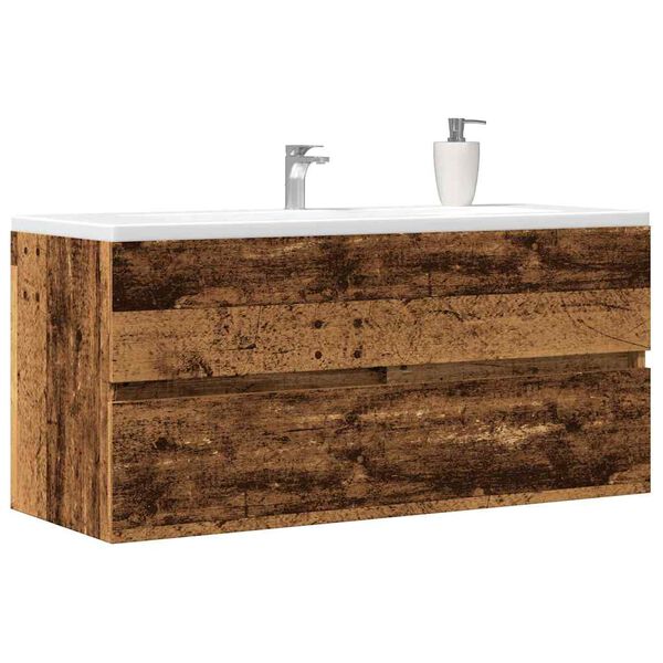vidaXL Skř&iacute;ňka pod umyvadlo old wood 100x38,5x45 cm kompozitn&iacute; dřevo