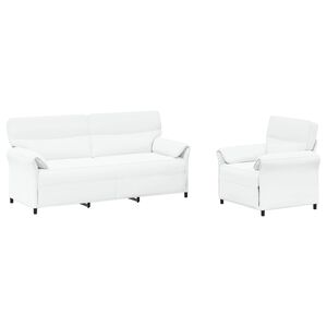 vidaXL Set pohovek 2 ks B&iacute;l&aacute; Textil