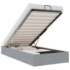 vidaXL Osmansk&yacute; r&aacute;m postele bez matrac&iacute; světle &scaron;ed&aacute; 80x200cm textil