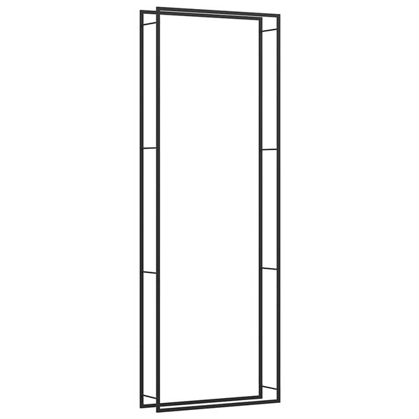 vidaXL Stojan na palivov&eacute; dřevo matn&yacute; čern&yacute;110x28x312 cm ocel