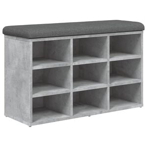 vidaXL Lavice s botn&iacute;kem betonově &scaron;ed&aacute; 82x32x50 cm kompozitn&iacute; dřevo