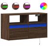 vidaXL N&aacute;stěnn&aacute; TV skř&iacute;ňka s LED osvětlen&iacute;m hněd&yacute; dub 80 x 31 x 45 cm