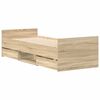 vidaXL Rám postele s hlavovým a nožním čelem dub sonoma 100 x 200 cm