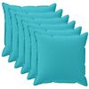 vidaXL Povlak na pol&scaron;t&aacute;ř 6 ks HOUTEN Tyrkysov&aacute; 45 x 45 cm Polyester