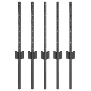 vidaXL Zabudovan&yacute; plotov&yacute; sloupek 5 ks &Scaron;ed&aacute; 80 cm