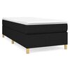vidaXL Box spring postel s matrac&iacute; čern&aacute; 90x190 cm textil