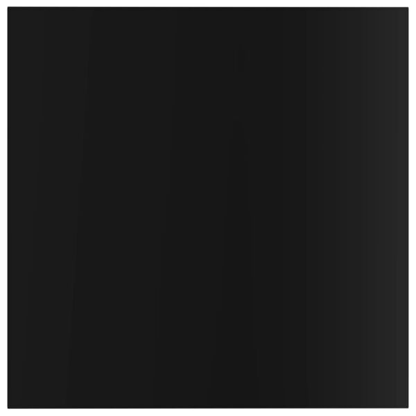 vidaXL Př&iacute;davn&eacute; police 4 ks čern&eacute; vysok&yacute; lesk 40x40x1,5 cm dřevotř&iacute;ska