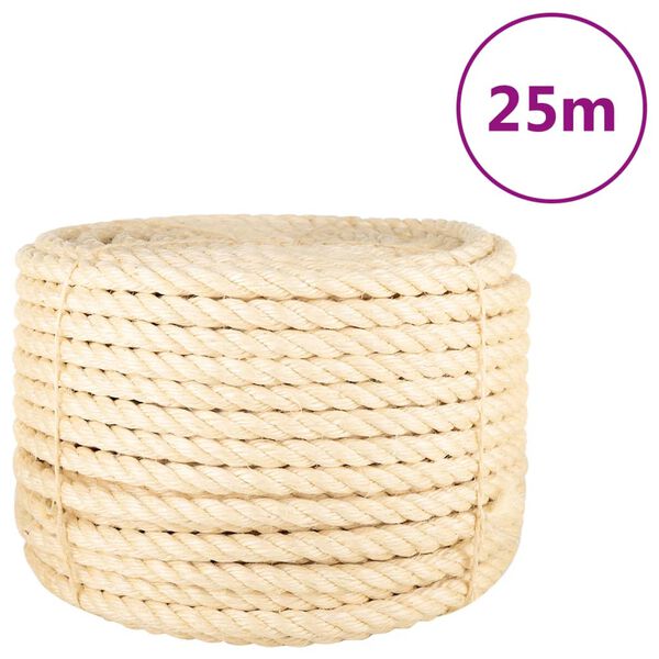 vidaXL Provaz 100% sisal 20 mm 25 m