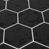 vidaXL Hexagon&aacute;ln&iacute; dlaždice 50 pcs Čern&aacute; 30 x 30 cm Polyuretan a PET