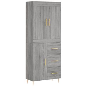 vidaXL Skř&iacute;ň highboard &scaron;ed&aacute; sonoma 69,5 x 34 x 180 cm kompozitn&iacute; dřevo