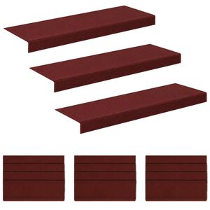 vidaXL N&aacute;&scaron;lapy na schody 15 ks 65 x 21 x 4 cm V&iacute;nov&aacute; Polyester