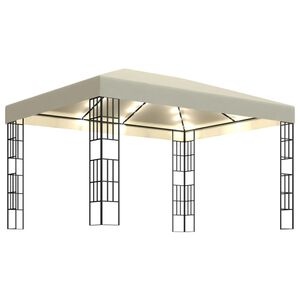 vidaXL Alt&aacute;n se světeln&yacute;mi LED řetězy 3 x 4 m kr&eacute;mov&yacute;