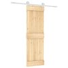 vidaXL Posuvn&eacute; dveře Př&iacute;rodn&iacute; a b&iacute;l&aacute; 70 x 210 cm Masivn&iacute; borov&eacute; dřevo