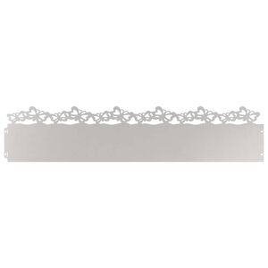 vidaXL Obrubn&iacute;ky tr&aacute;vn&iacute;ku 10 pcs Stř&iacute;brn&aacute; 103 x 0,05 x 22 cm