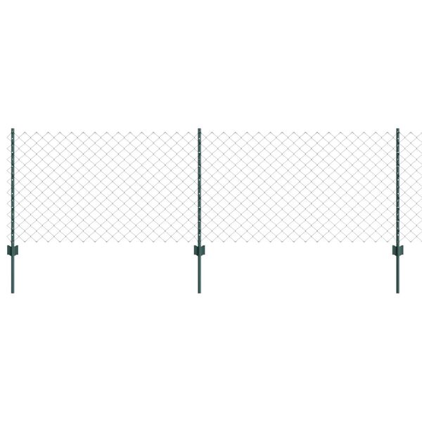 vidaXL Plot a sloupek Zelen&aacute; 0,8 x 25 m Ocel