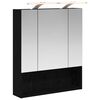vidaXL Koupelnov&aacute; zrcadlov&aacute; skř&iacute;ň Čern&yacute; dub 60 x 14.5 x 70 cm