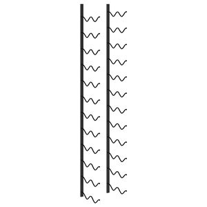 vidaXL N&aacute;stěnn&yacute; stojan na v&iacute;no na 24 lahv&iacute; čern&yacute; železn&yacute;