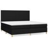 vidaXL Box spring postel s matrac&iacute; čern&aacute; 200x200 cm textil