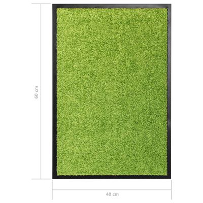 vidaXL Rohožka pratelná zelená 40 x 60 cm