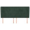 vidaXL Čelo postele typu u&scaron;&aacute;k tmavě zelen&aacute; 163x23x118/128 cm samet