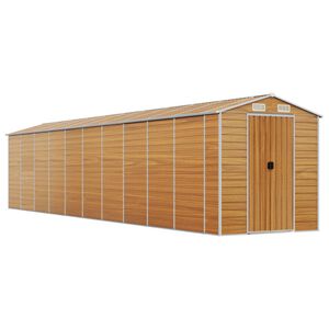vidaXL Zahradn&iacute; kůlna světle hněd&aacute; 191 x 895 x 198 cm pozinkovan&aacute; ocel