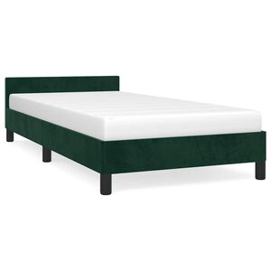 vidaXL R&aacute;m postele bez matrace tmavě zelen&aacute; 100 x 200 cm samet