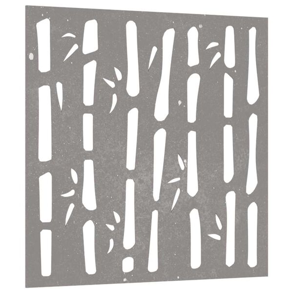 vidaXL Zahradn&iacute; n&aacute;stěnn&aacute; dekorace 55 x 55 cm cortenov&aacute; ocel Bambus