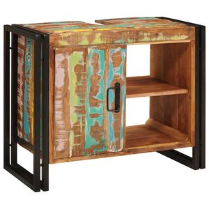 vidaXL Skř&iacute;ňka pod umyvadlo V&iacute;cebarevn&yacute; Masivn&iacute; obnovovan&eacute; dřevo