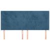 vidaXL Čelo postele typu u&scaron;&aacute;k tmavě modr&aacute; 183x16x118/128 cm samet