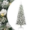 vidaXL Uměl&yacute; Skl&aacute;dac&iacute; V&aacute;nočn&iacute; Strom 300 LED Zelen&aacute; a b&iacute;l&aacute; 180 cm