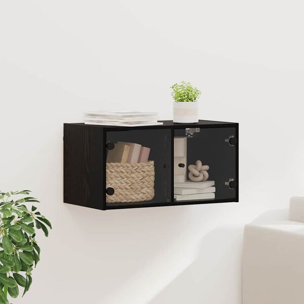 vidaXL Nástěnná skříňka Černý dub 68 x 37 x 35 cm kompozitní dřevo