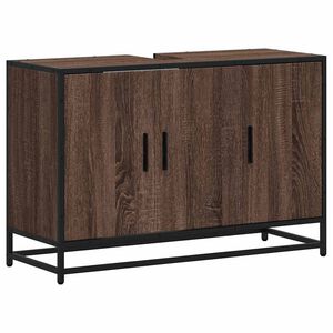 vidaXL Koupelnov&aacute; skř&iacute;ňka pod umyvadlo hněd&yacute; dub 90x33x60cm kompozit