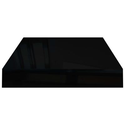 vidaXL Plovoucí nástěnná police černá vysoký lesk 40 x 23 x 3,8 cm MDF