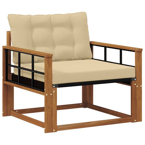 vidaXL Venkovn&iacute; pohovkov&aacute; souprava Masivn&iacute; ak&aacute;ciov&eacute; dřevo a Textilene