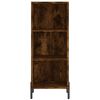 vidaXL Skř&iacute;ň highboard kouřov&yacute; dub 34,5 x 34 x 180 cm kompozitn&iacute; dřevo