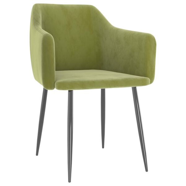 vidaXL J&iacute;deln&iacute; židle 2 ks světle zelen&eacute; samet