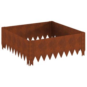 vidaXL Okraj tr&aacute;vn&iacute;ku 60 x 60 x 20 cm Ocel Rezav&aacute;